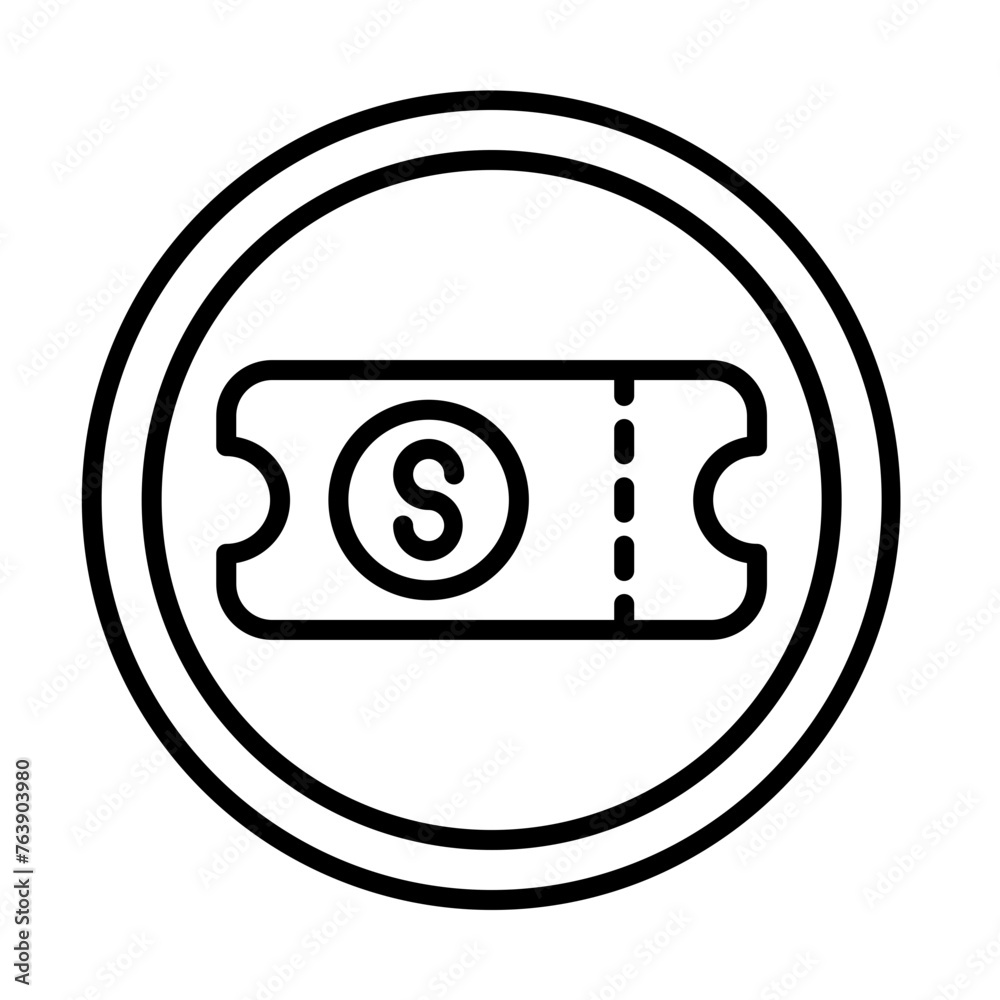 Ticket icon line icon Ticket icon line icon
