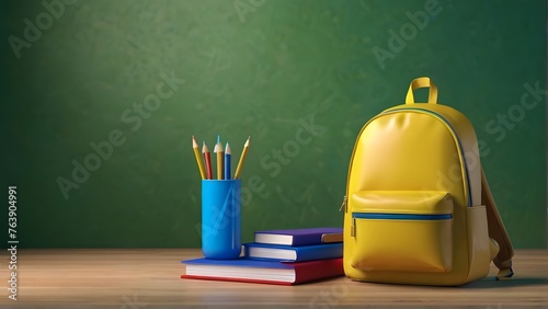 back to school with supplies, ai generated