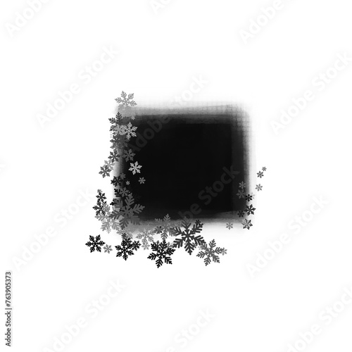 Artistic winter, Christmas mask. Basis element for design on white background