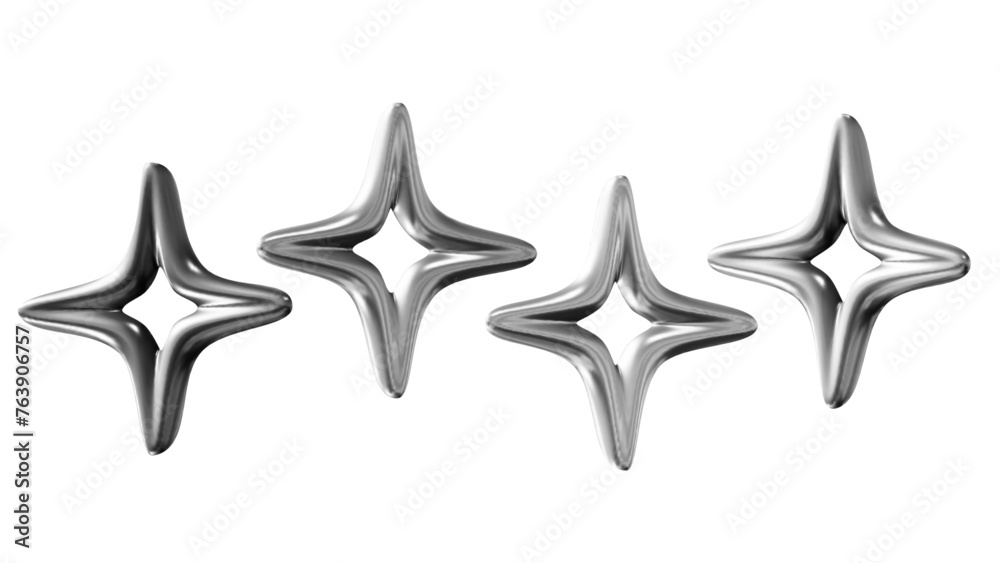 Set of sleek and stylish chrome metal vector graphic. Metal aesthetic vector illustration Set of sleek and stylish chrome metal vector graphic. Metal aesthetic vector illustration