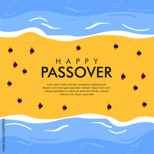 happy passover background template vector