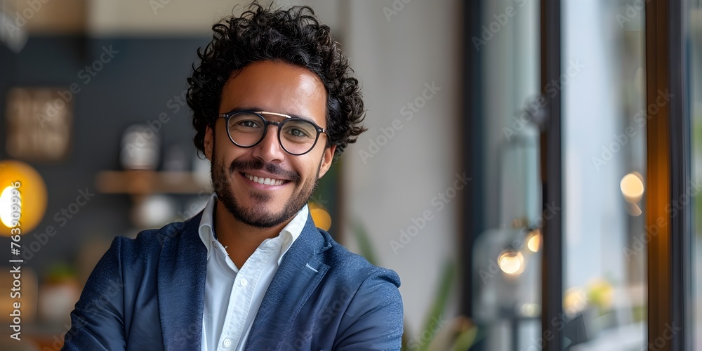 Fototapeta premium Confident Business Executive Promoting Brand Identity and Growth