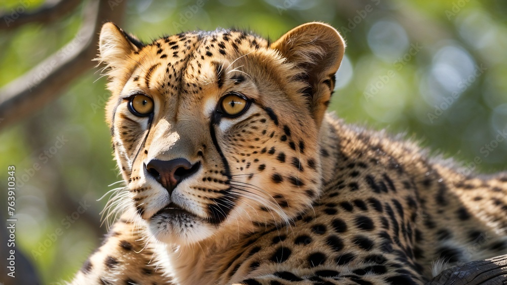 Naklejka premium portrait of a leopard
