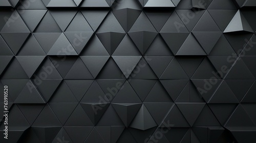 Sleek Black Geometric Panel Texture