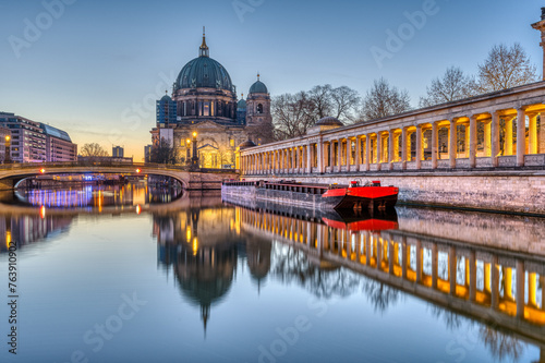 the Berlin cathedral before sunrise