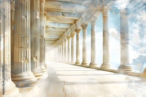 columns in the city