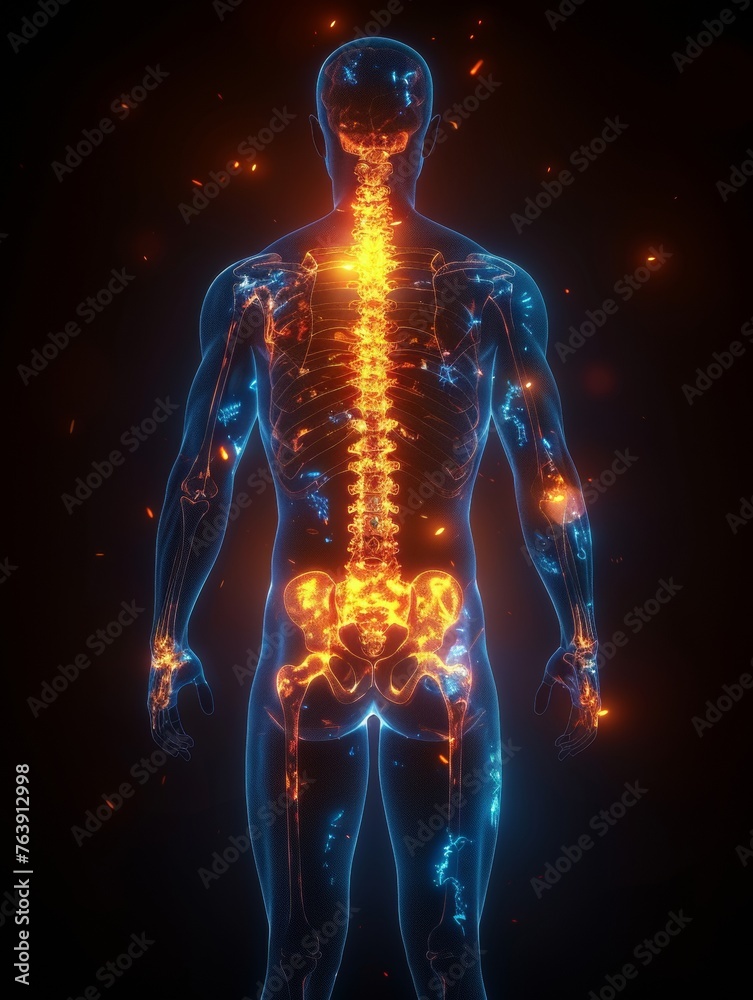 3d rendered illustration of an ray of a person 3d rendered illustration of an ray of a person