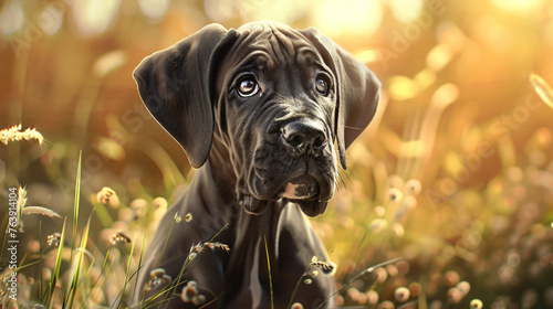endearing innocence of a Great Dane puppy
