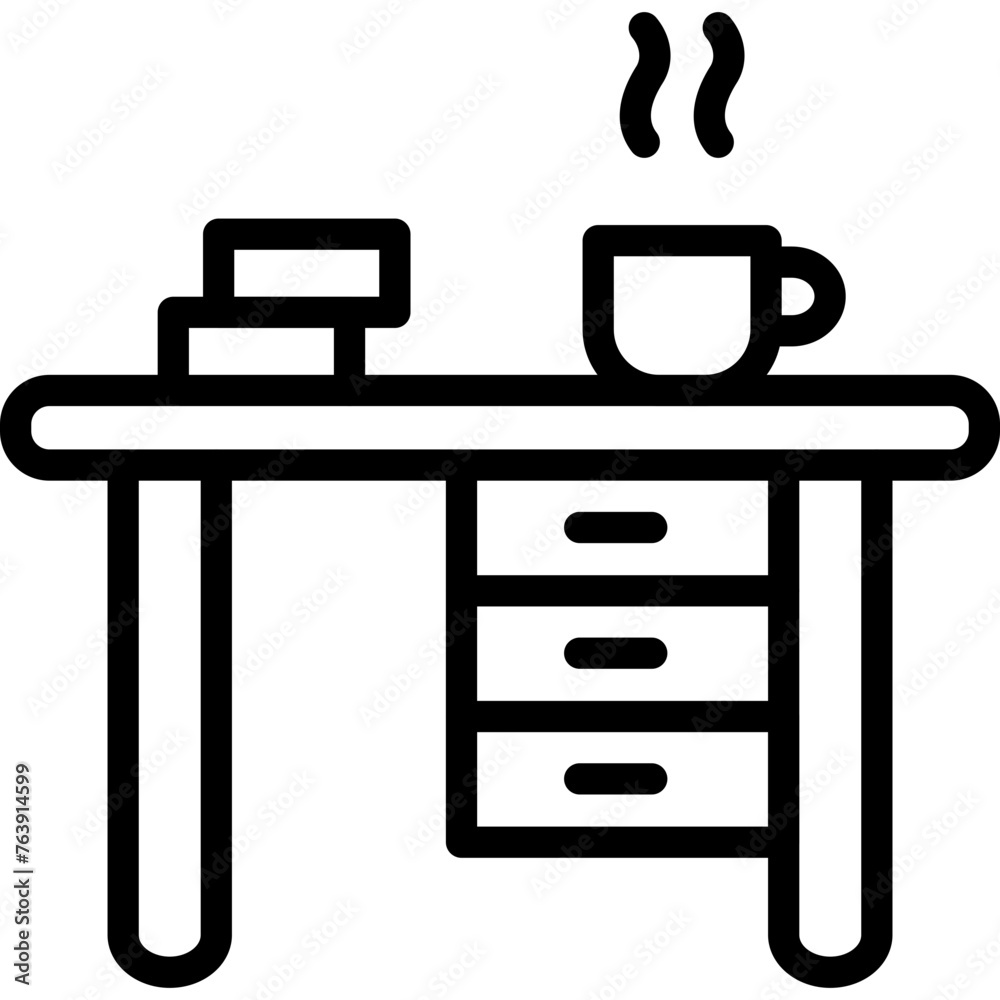 Desk Vector Icon Design Illustration Desk Vector Icon Design Illustration
