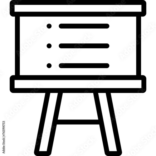 White Board Vector Icon Design Illustration