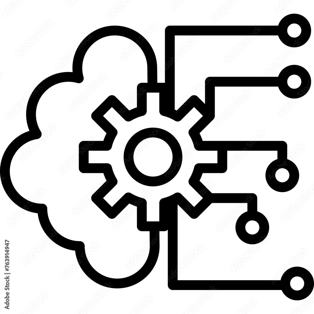 Machine Learning Vector Icon Design Illustration Machine Learning Vector Icon Design Illustration
