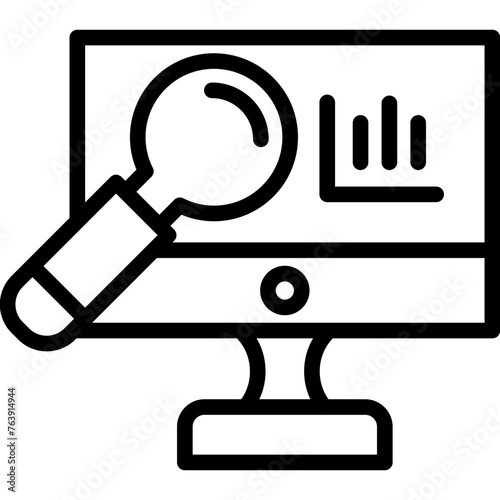 System Monitoring Vector Icon Design Illustration