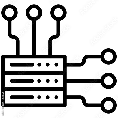 Data Storage Vector Icon Design Illustration