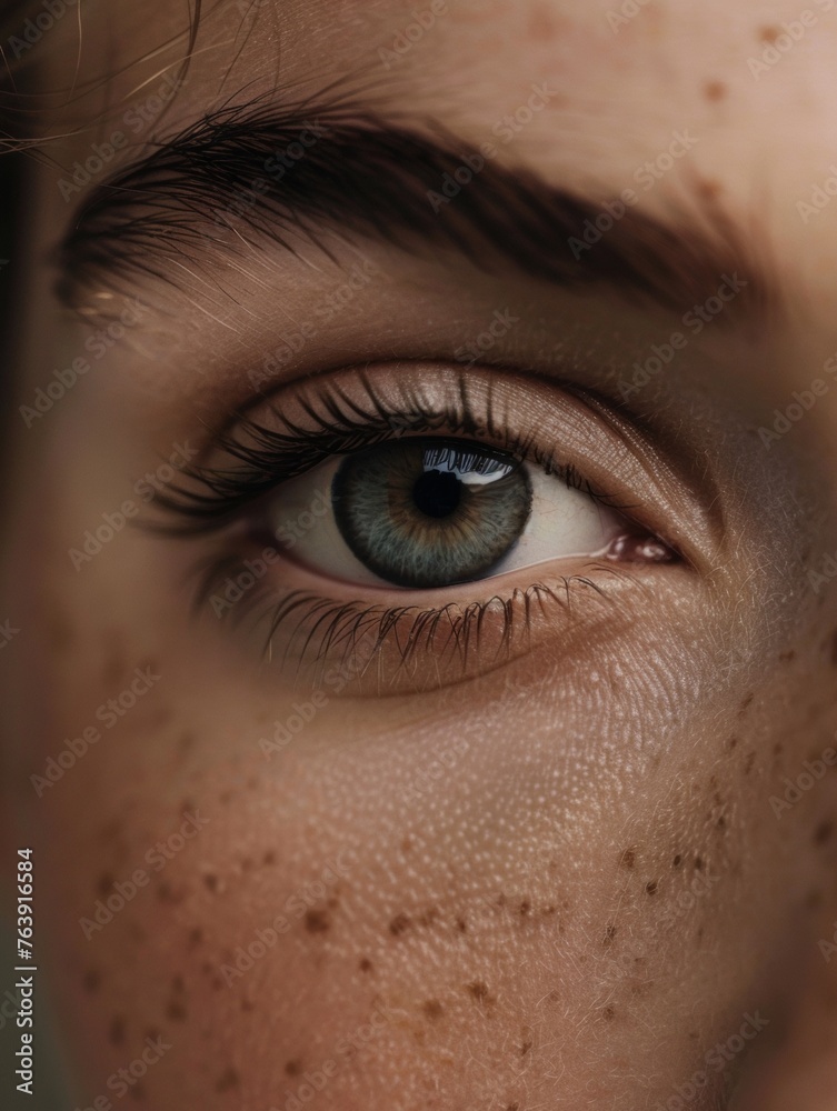 close up of a female eye close up of a female eye