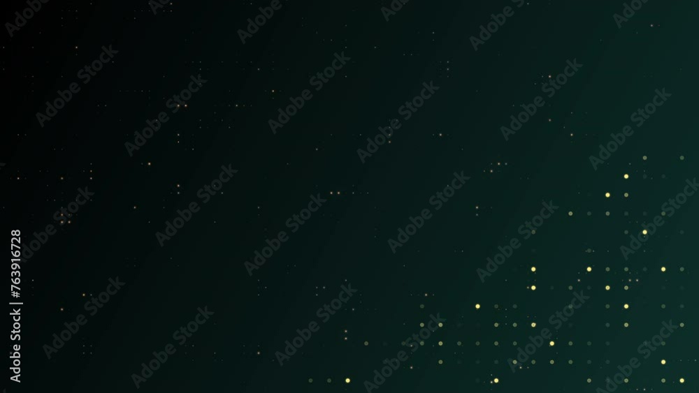 dark green gradient to black minimalistic background with golden dots 