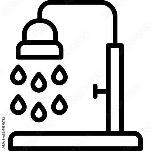 Shower Vector Icon Design Illustration