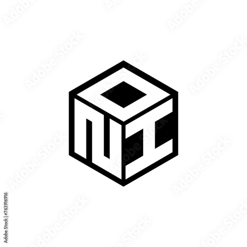 NID letter logo design with white background in illustrator, cube logo, vector logo, modern alphabet font overlap style. calligraphy designs for logo, Poster, Invitation, etc.