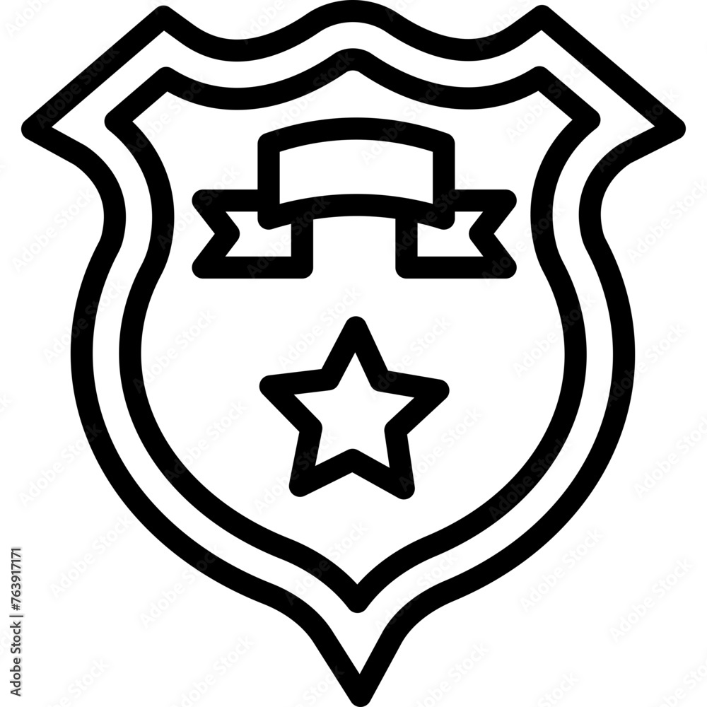 Police Badge Vector Icon Design Illustration Police Badge Vector Icon Design Illustration