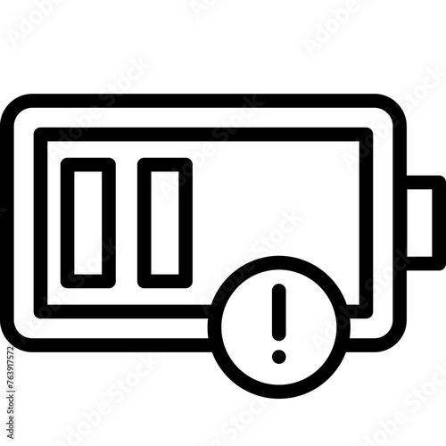 Empty Battery Vector Icon Design Illustration