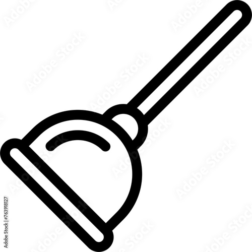 Plunger Vector Icon Design Illustration