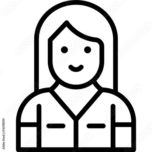 Maid Vector Icon Design Illustration