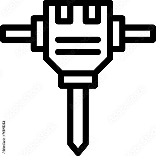Jackhammer Vector Icon Design Illustration