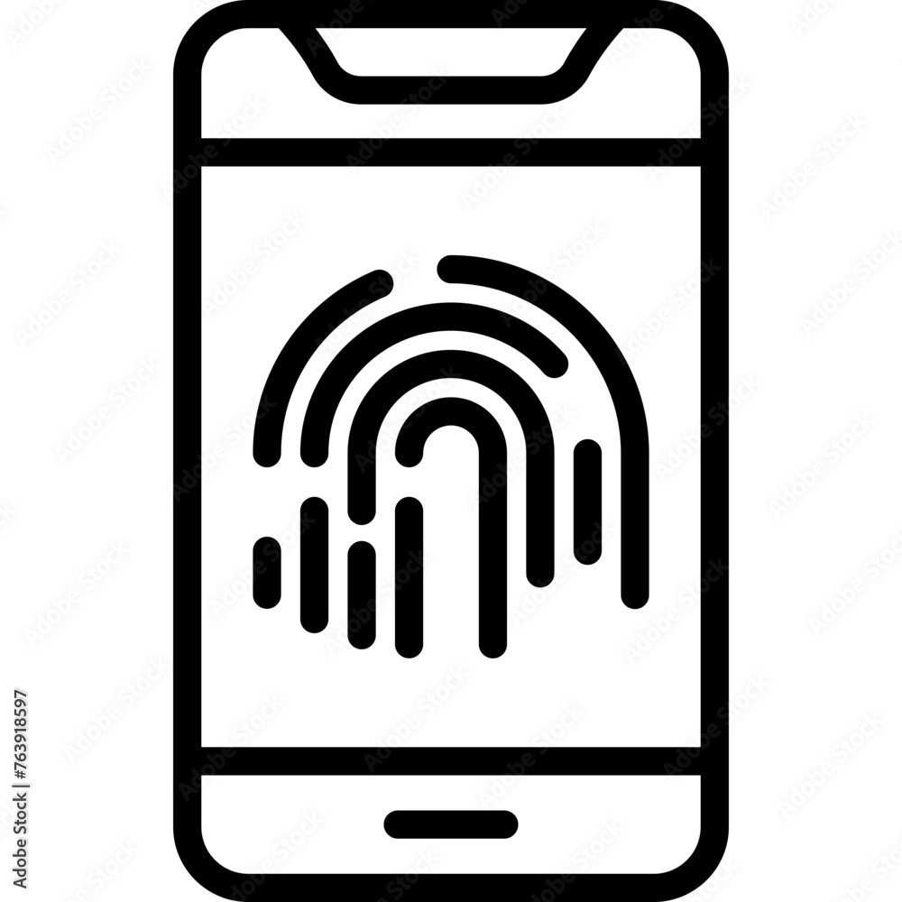 Fingerprint Vector Icon Design Illustration Fingerprint Vector Icon Design Illustration