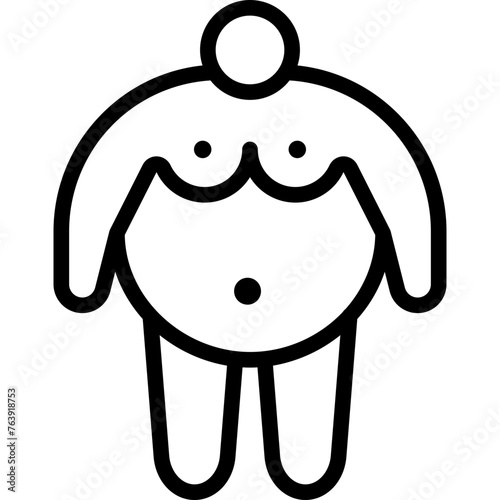 Fat Vector Icon Design Illustration