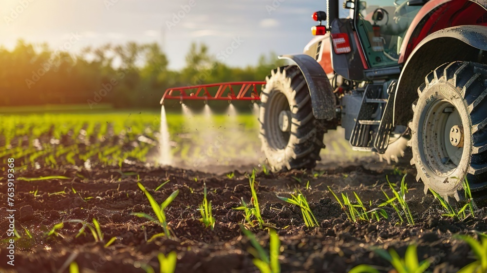 Agriculture with tractor Agriculture with tractor