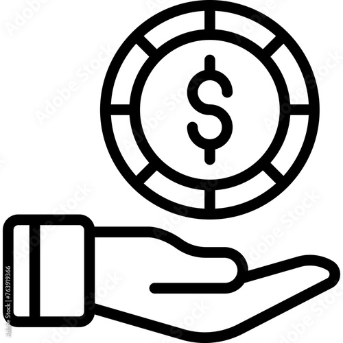 Coin Vector Icon Design Illustration