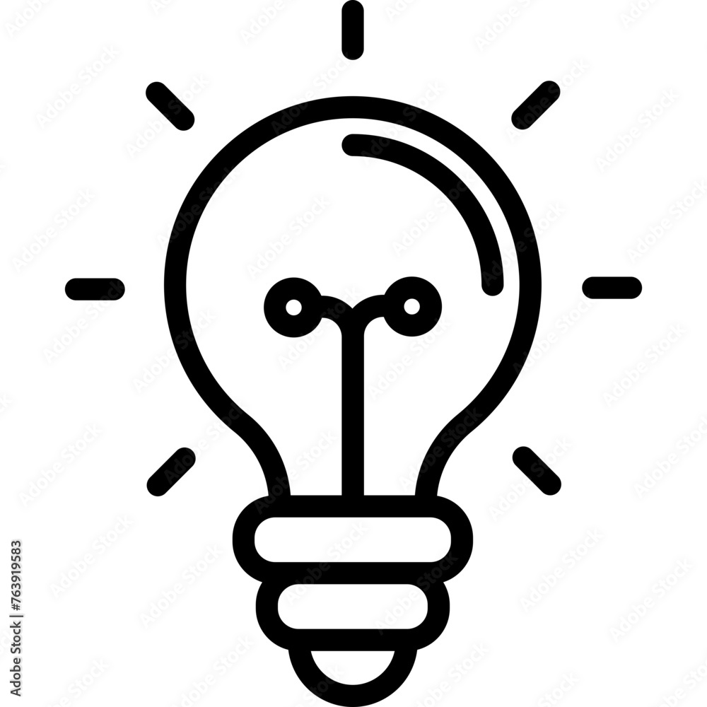 Light Bulb Vector Icon Design Illustration Light Bulb Vector Icon Design Illustration