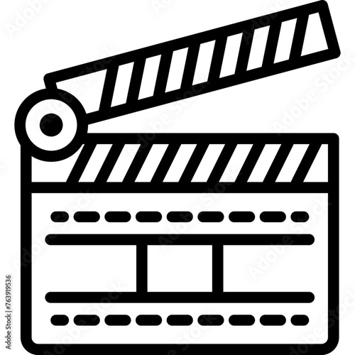 Clapperboard Vector Icon Design Illustration