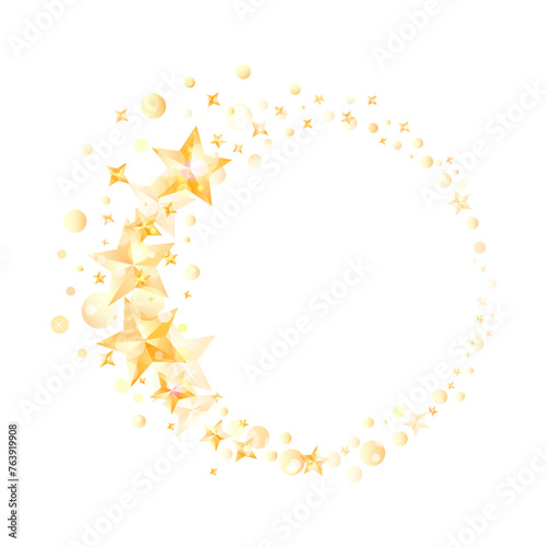 Vector illustration of golden stars and bright highlights