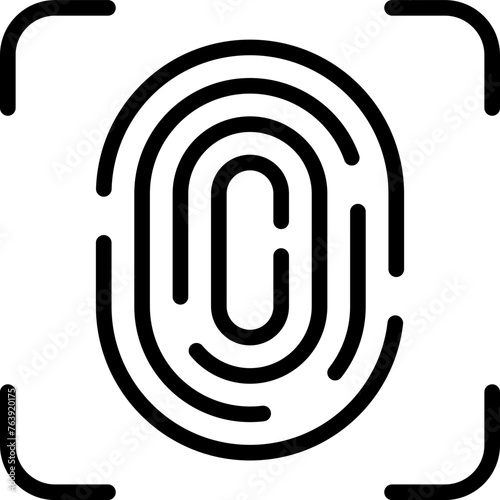 Fingerprint Vector Icon Design Illustration