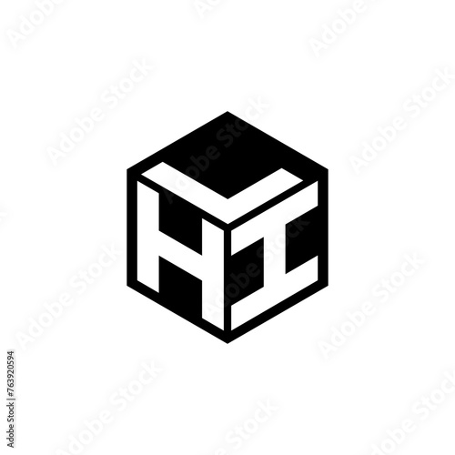 HIL letter logo design with white background in illustrator, cube logo, vector logo, modern alphabet font overlap style. calligraphy designs for logo, Poster, Invitation, etc.