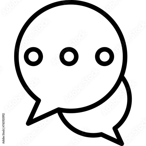 Chat Vector Icon Design Illustration
