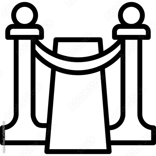 Red Carpet Vector Icon Design Illustration