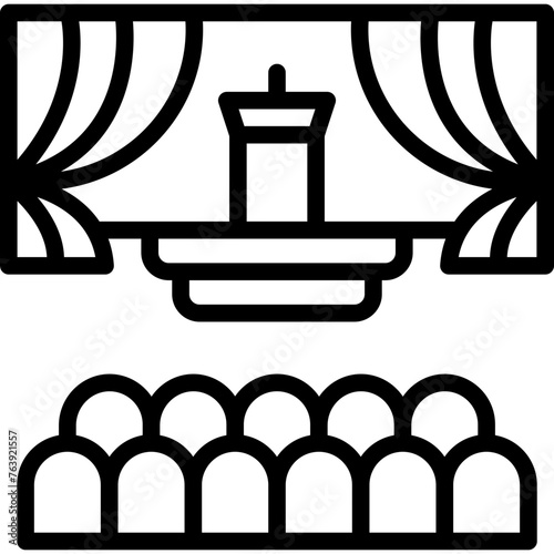 Auditorium Vector Icon Design Illustration