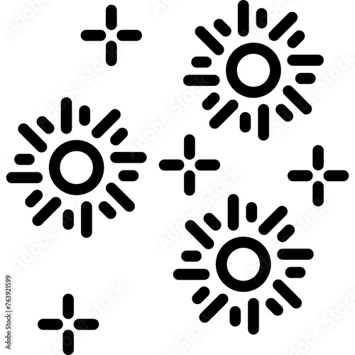 Fireworks Vector Icon Design Illustration