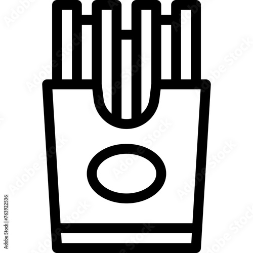French Fries Vector Icon Design Illustration