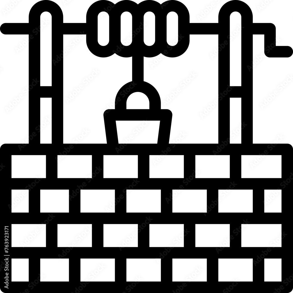 Water Well Vector Icon Design Illustration Water Well Vector Icon Design Illustration