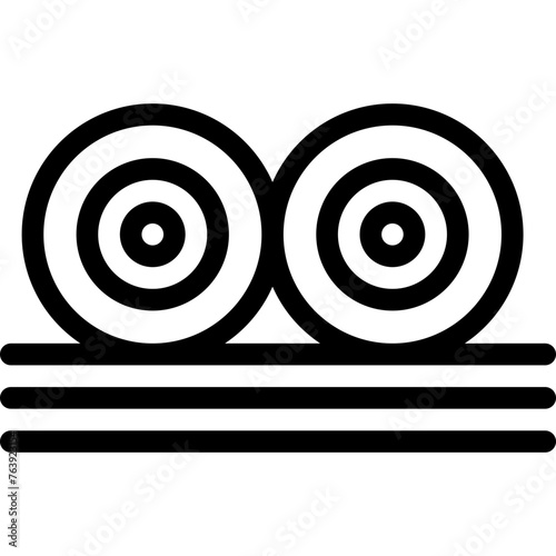 Hay Bale Vector Icon Design Illustration