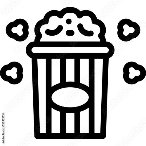 Popcorn Vector Icon Design Illustration