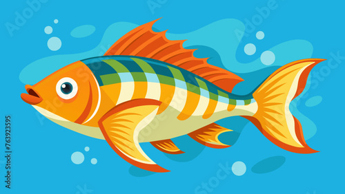 Fish in the water vector arts illustration © Mohammad