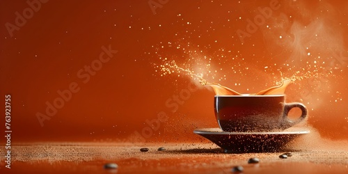 Energizing Espresso Shot:A Vibrant Caffeine Burst to Awaken the Senses © Bussakon