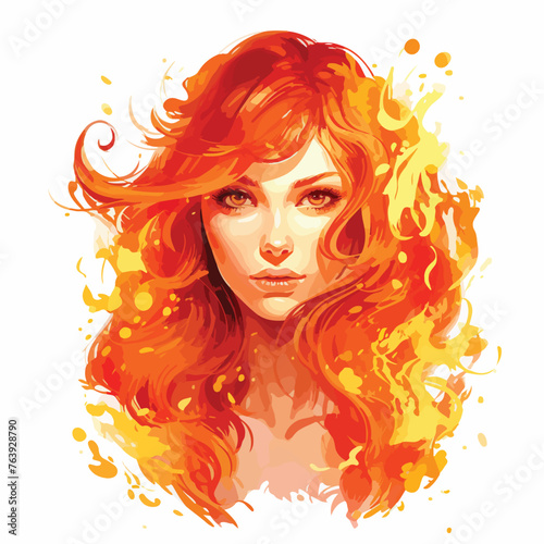 Flame Girl Clipart