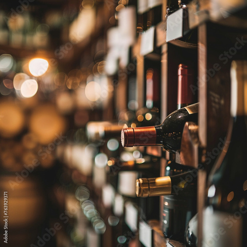 Wine in the underground storage area