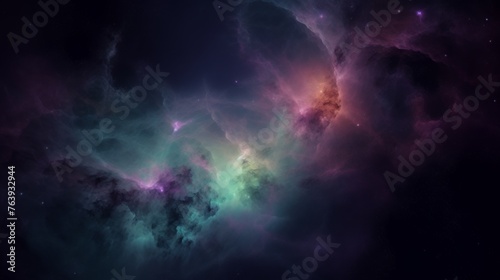 A cosmic nebula-like formation in deep space colors, suitable for backgrounds or space-themed concepts