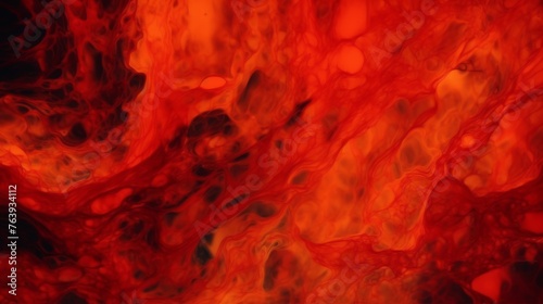 Swirling patterns of red and orange suggest intense heat and fluid motion, creating an abstract visual that speaks to themes of energy, warmth, and the dynamic nature of fire.