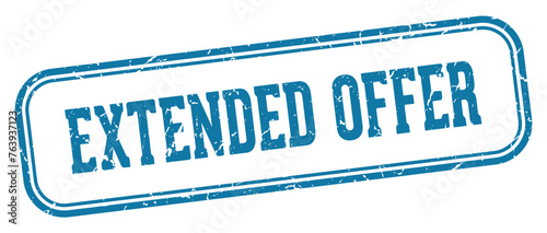 extended offer stamp. extended offer rectangular stamp on white background
